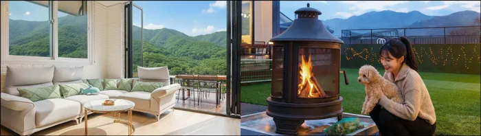 춘천 숙소 강촌 바일마을 애견 독채 풀빌라 펜션 (Gangchon Baile Village Pension)