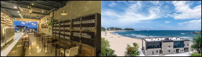 양양 숙소 양양 프롬세븐펜션 (양리단길 인구,죽도해변 도보10초) (Yangyang From Seven Pension (population of Yangridan-gil, 10-second walk to Jukdo Beach))